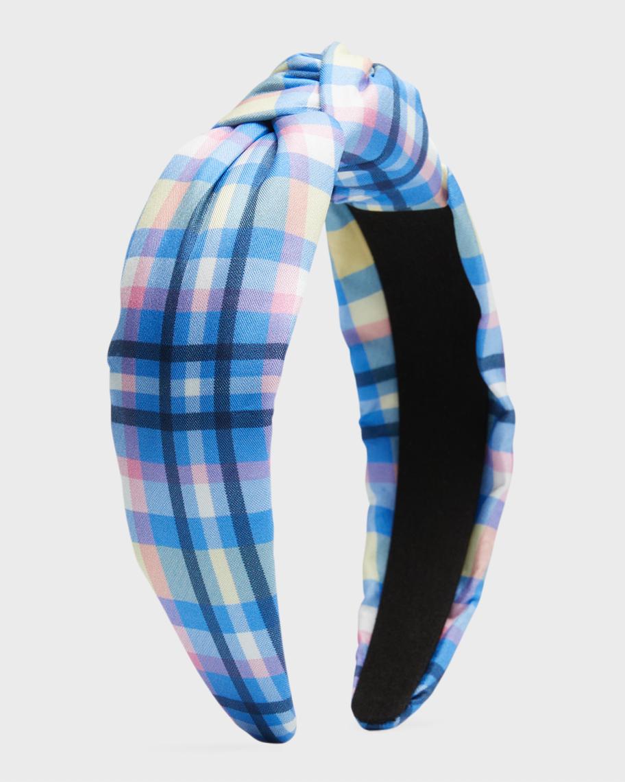kate spade new york garden plaid knotted headband | Neiman 
