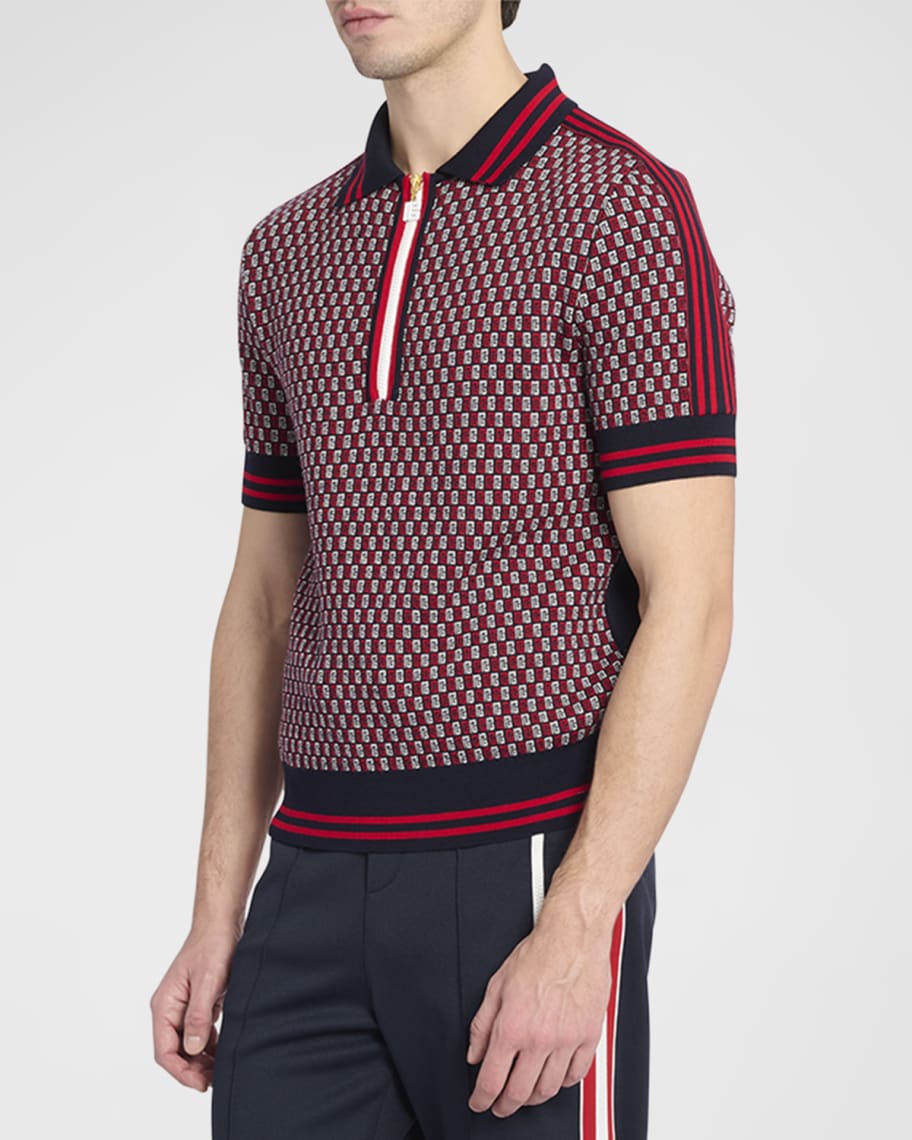 Mens Louis Vuitton red Leather Rugby Polo Shirt