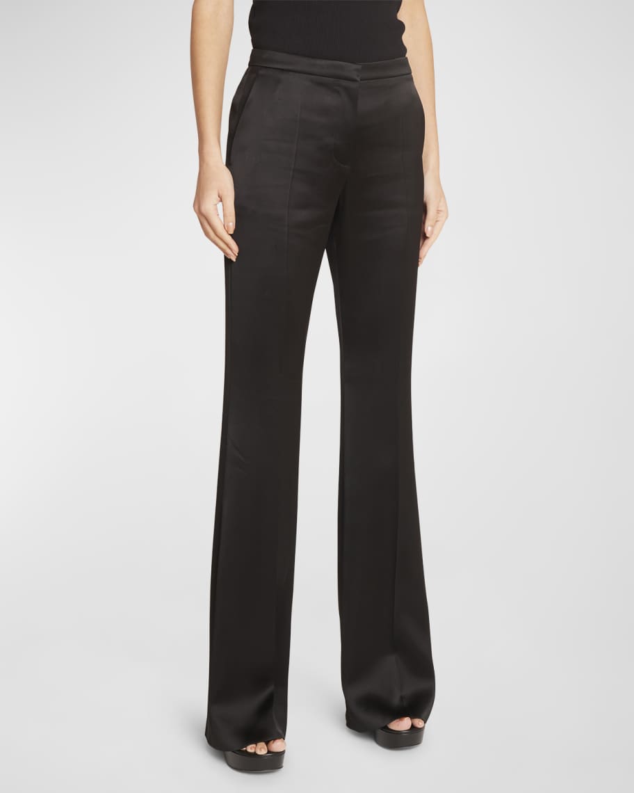 Givenchy Flared Tailoring Satin Pants | Neiman Marcus