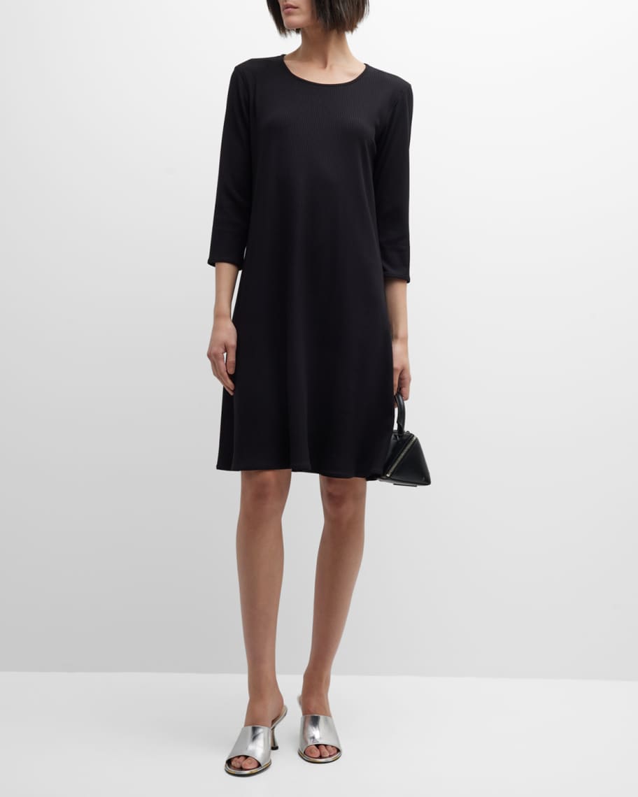 Caroline Rib Dress Black