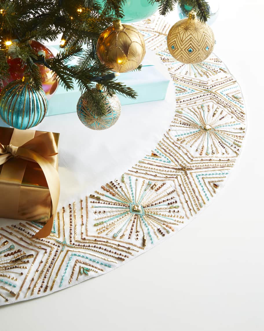Neiman Marcus Art Deco Tree Skirt Neiman Marcus