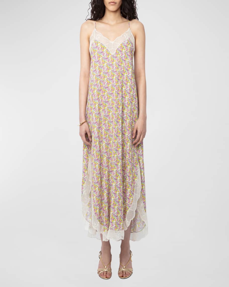 Zadig & Voltaire Liberty Wings Risty Lace-Trim Slip Dress