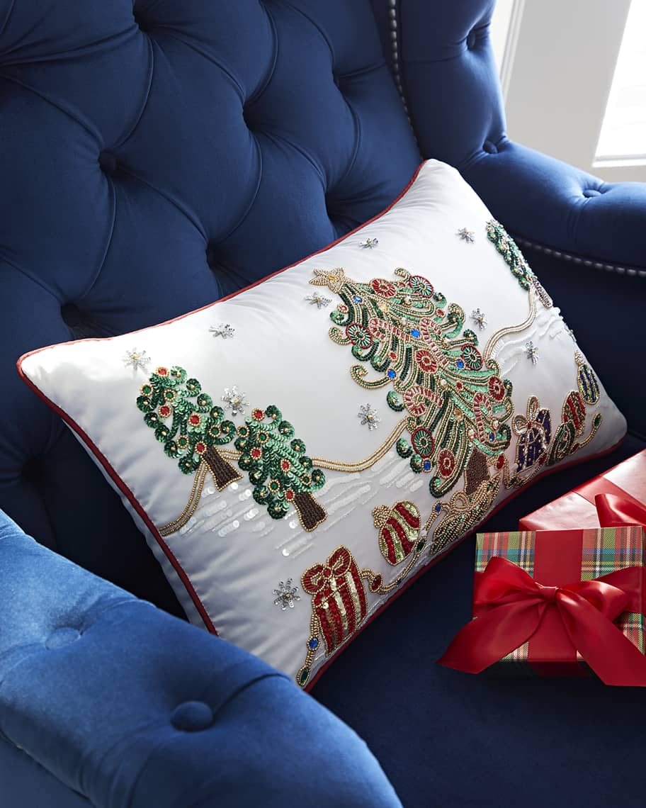 Kim Seybert Christmas Wonderland Decorative Pillow Neiman Marcus