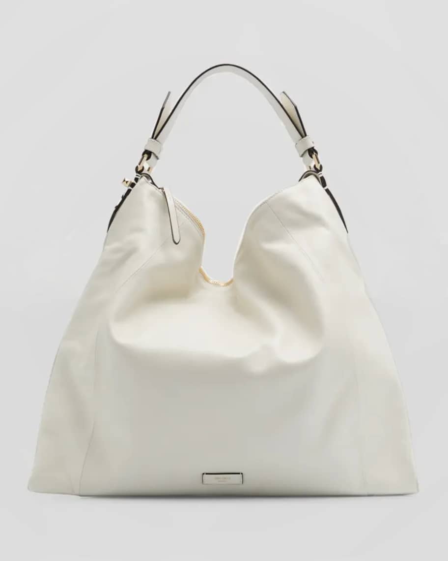 Jimmy Choo Ana Zip Leather Hobo Bag Neiman Marcus