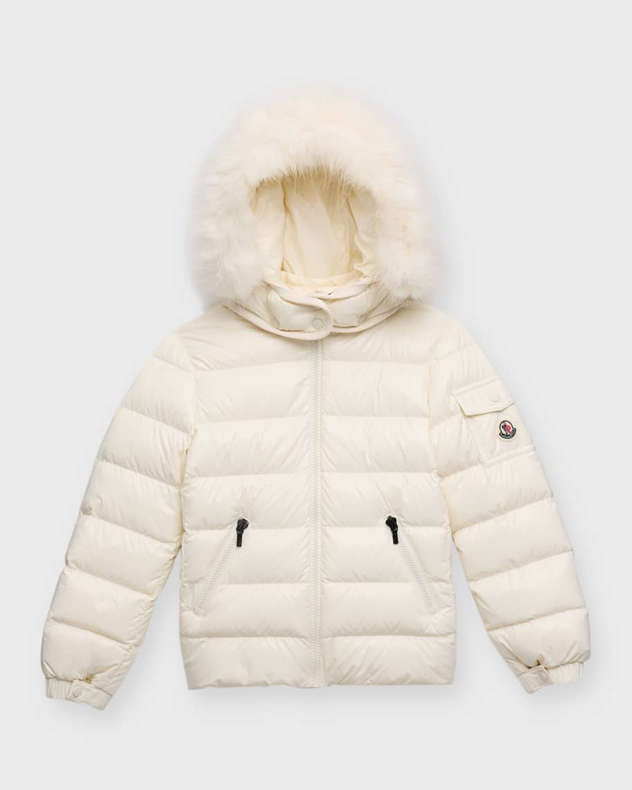 Moncler Kids Bady Faux Fur Quilted Jacket, Size 4-6 | Neiman Marcus