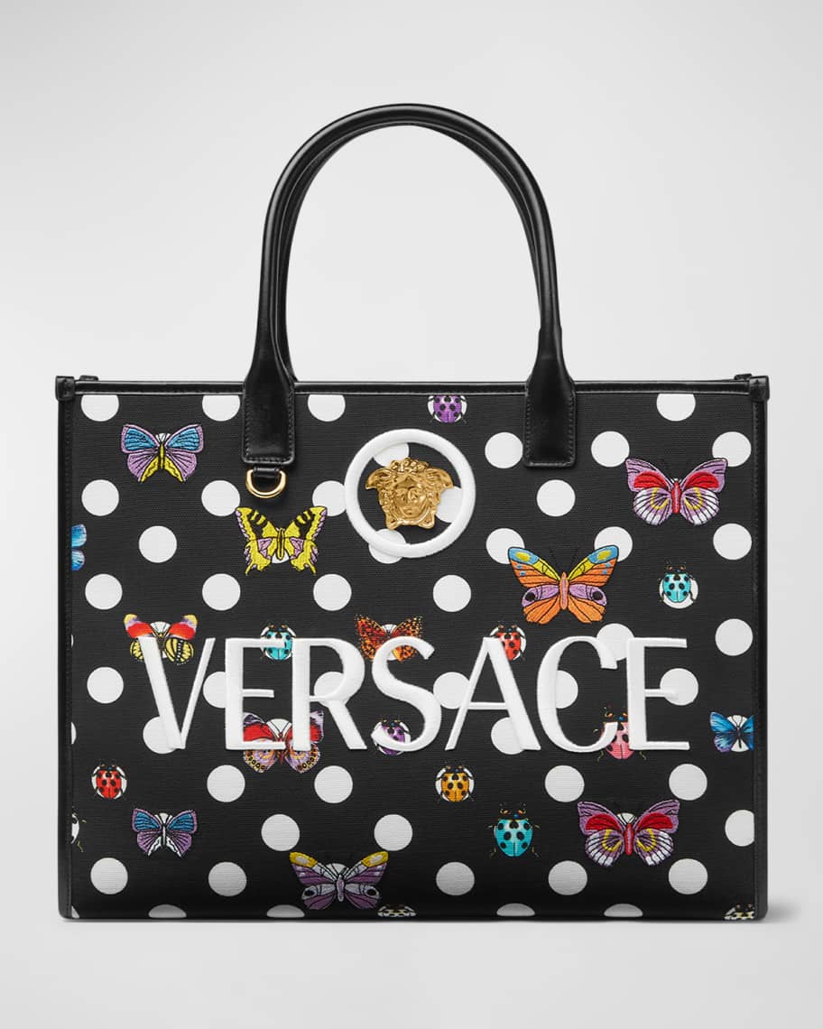 Versace Logo-Engraved Bucket Bag