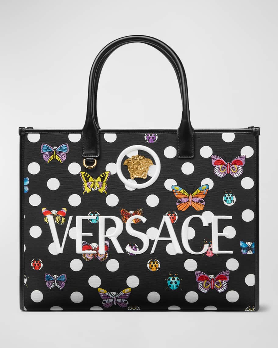 Versace La Medusa Large Butterfly Tote Bag