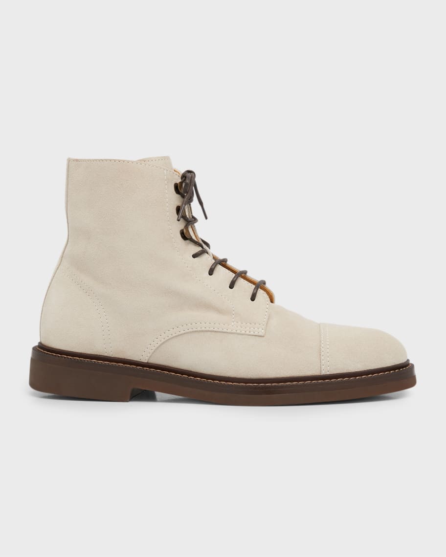 Brunello Cucinelli Men s Hollywood Glamour Suede Lace Up Boots