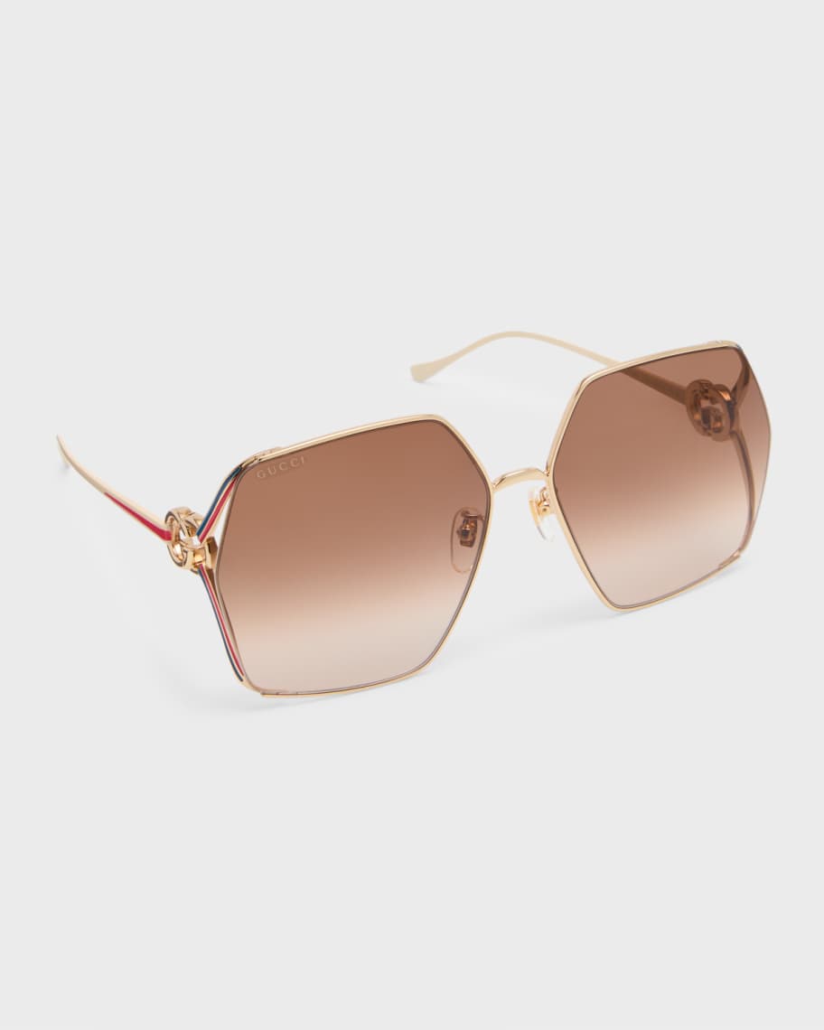 Gucci GG1322SA Oversized Metal Square Sunglasses | Neiman Marcus