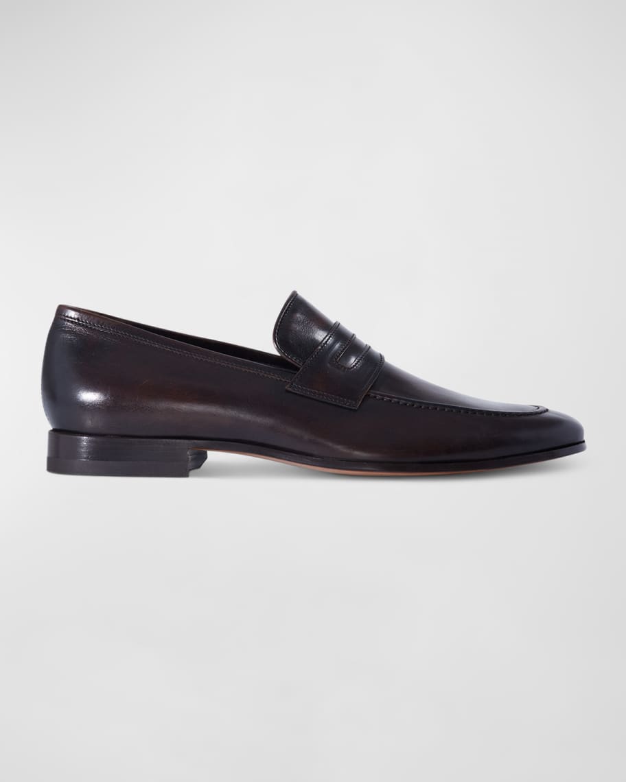 Paul Stuart Men's Garret 2 Leather Penny Loafers | Neiman Marcus