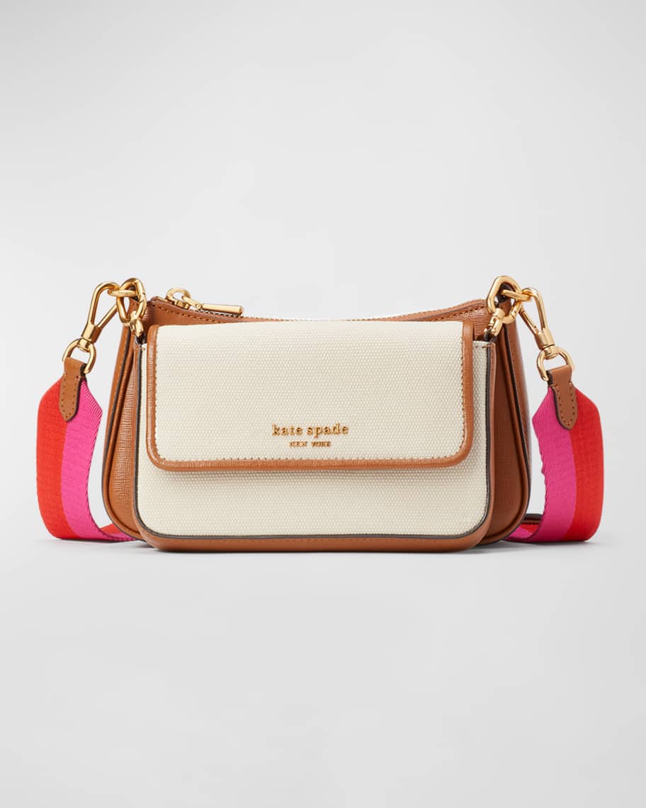 Kate Spade Morgan Double-up Leather Cross-body Bag In Pink | ModeSens
