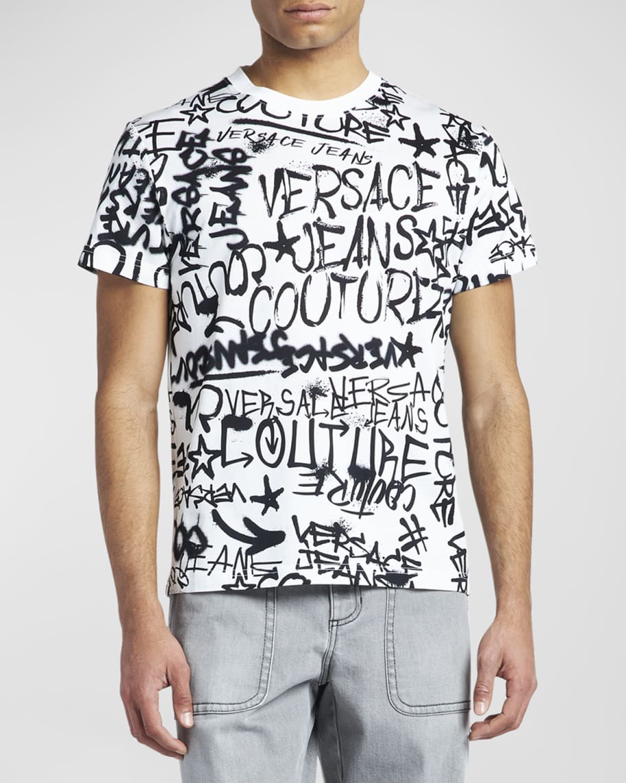 Louis Vuitton White Chain Print Crew Neck Half Sleeve T-Shirt L