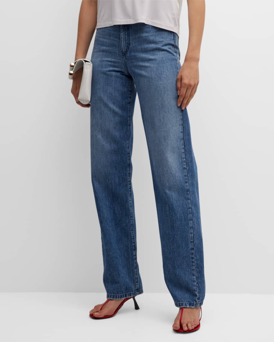 Emporio Armani Relaxed Straight-Leg High-Rise Jeans | Neiman Marcus