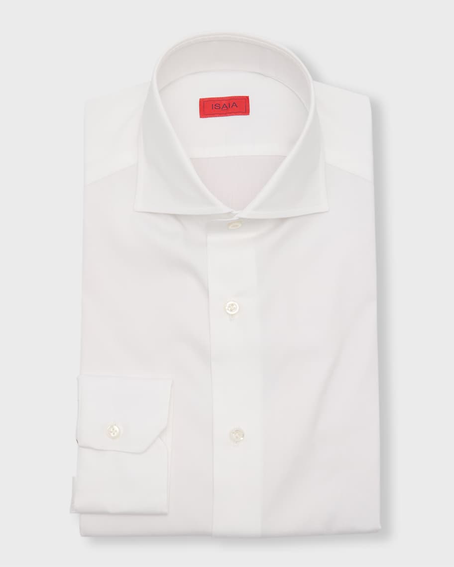 Isaia Men's Cotton Dress Shirt Neiman Marcus