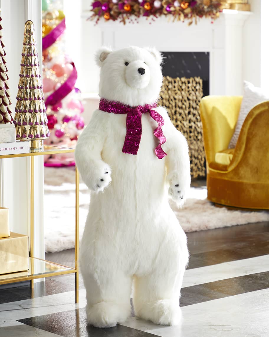 Ditz Designs By The Hen House 48 Fanciful Standing White Diamond Bear