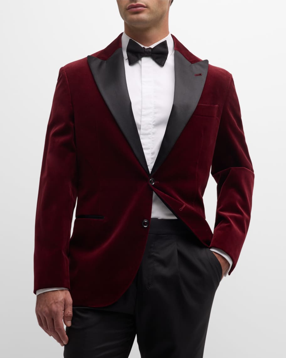 Brunello Cucinelli Men's Velvet Peak-Lapel Tuxedo Jacket | Neiman Marcus