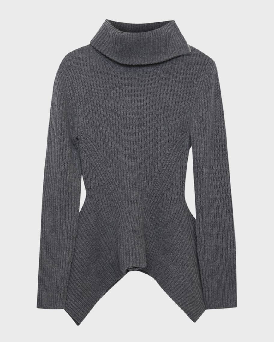 Cashmere peplum sweater cheap