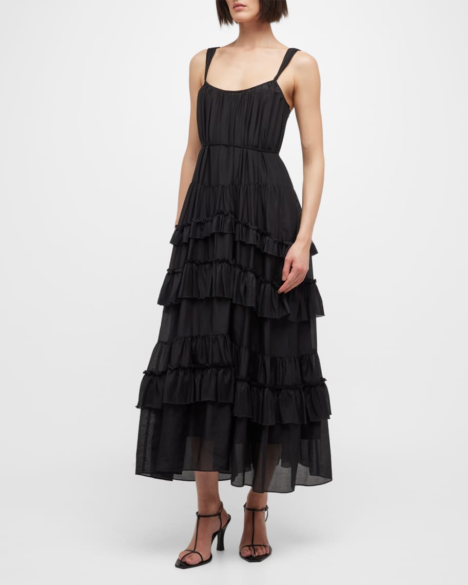 Cinq a Sept Kandra Tiered Skirt Maxi Dress | Neiman Marcus