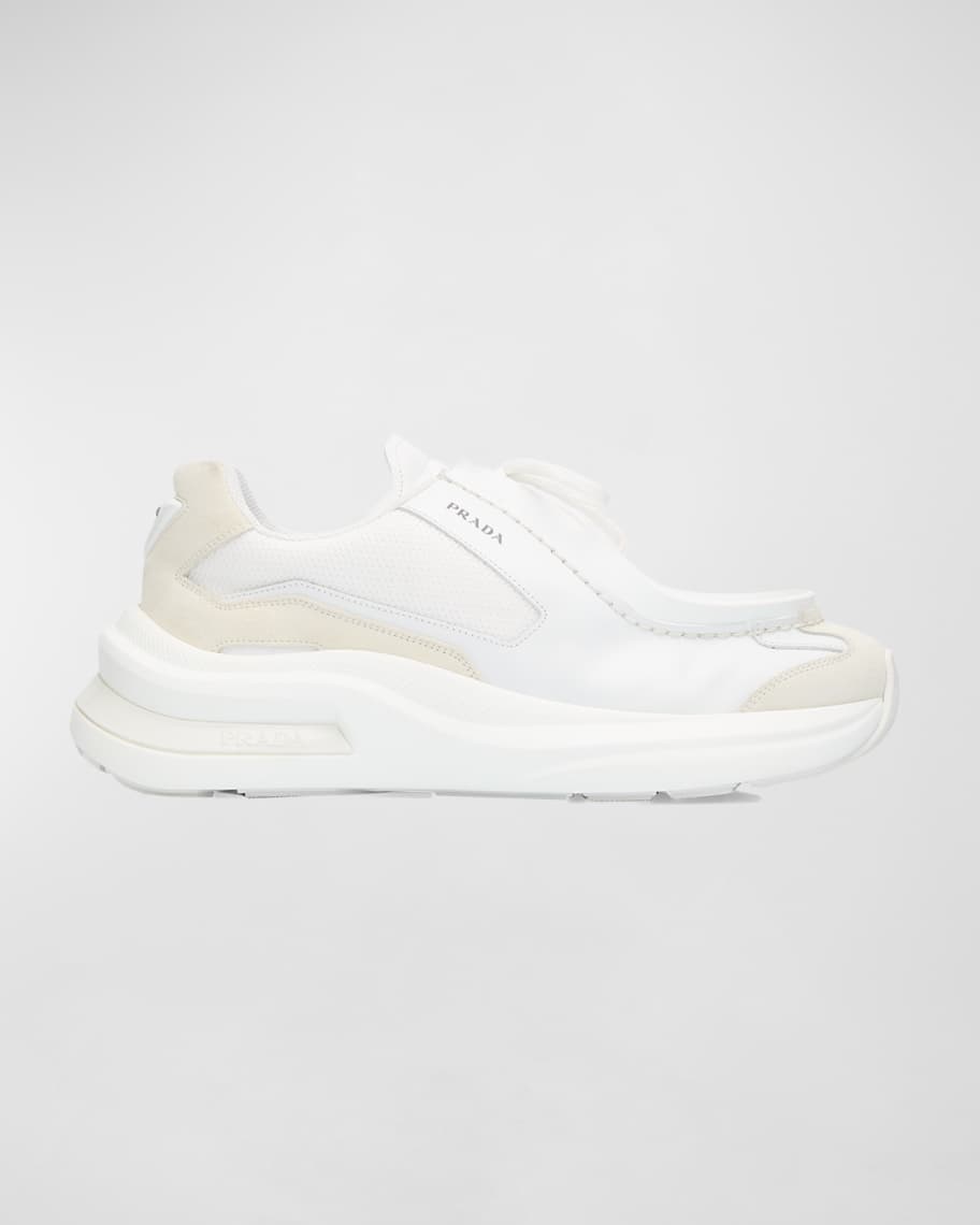 Prada Men's SYSTEME Spaz Mesh Sneakers | Neiman Marcus