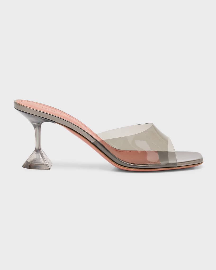 Amina Muaddi Lupita Transparent Mule Sandals | Neiman Marcus