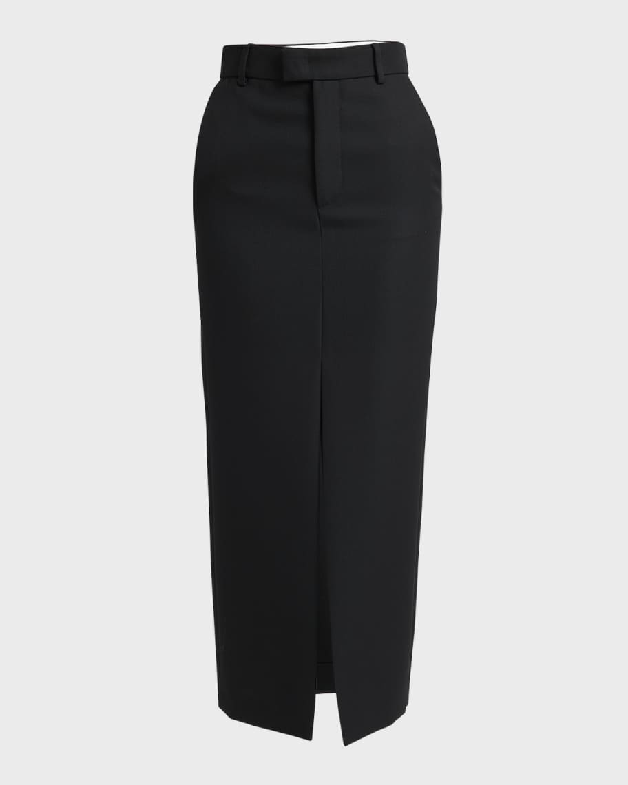 Image 1 of 6: Lula Virgin Wool Midi Skirt