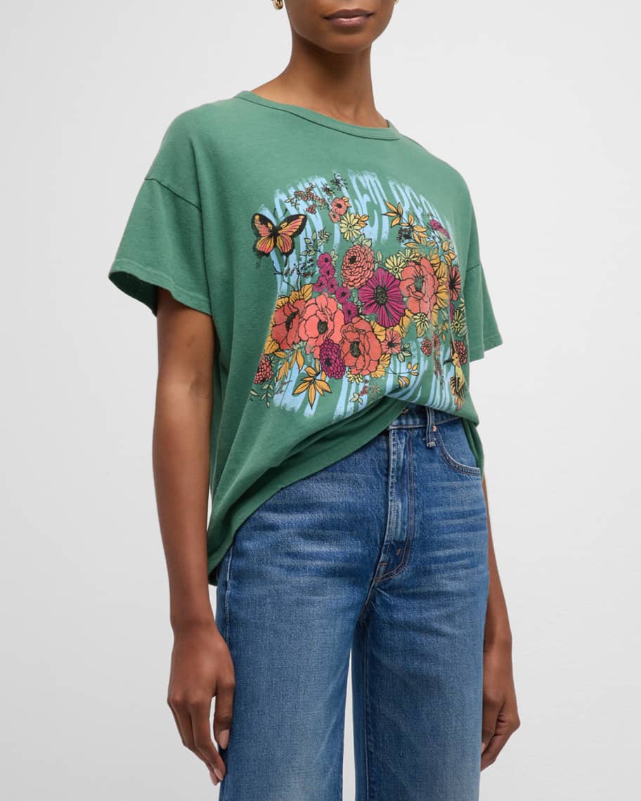 MOTHER The Big Deal Crewneck Graphic Tee Neiman Marcus