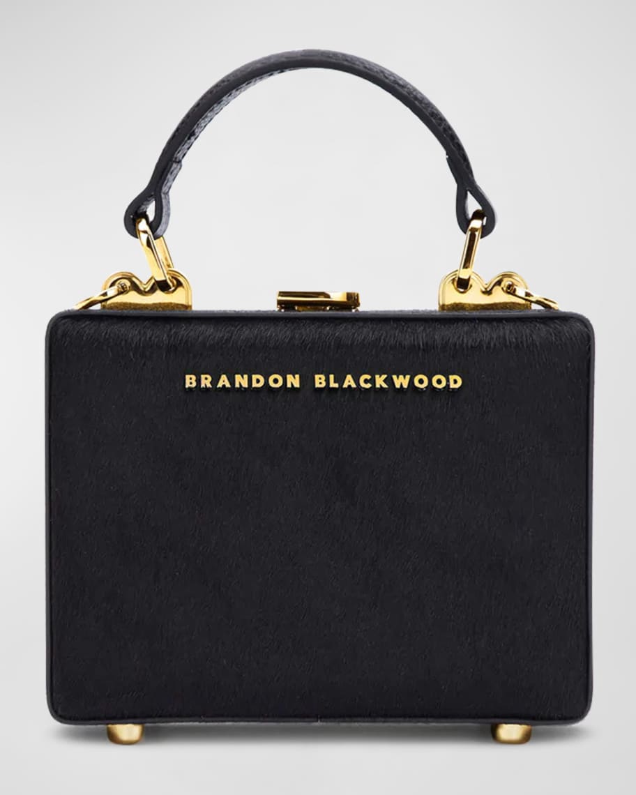 Brandon Blackwood Kendrick Trunk Mini Calf Hair Top-Handle Bag