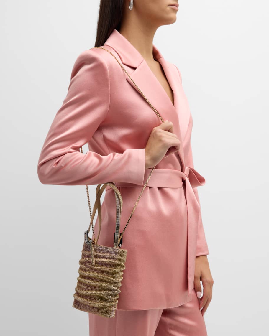 Image 2 of 6: Lollo La Petite Crystal Top-Handle Bag