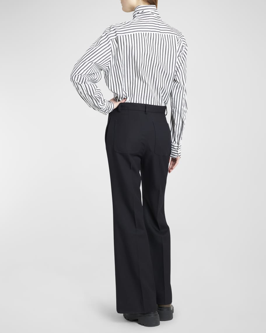 Image 3 of 6: Flared Wool Trousers