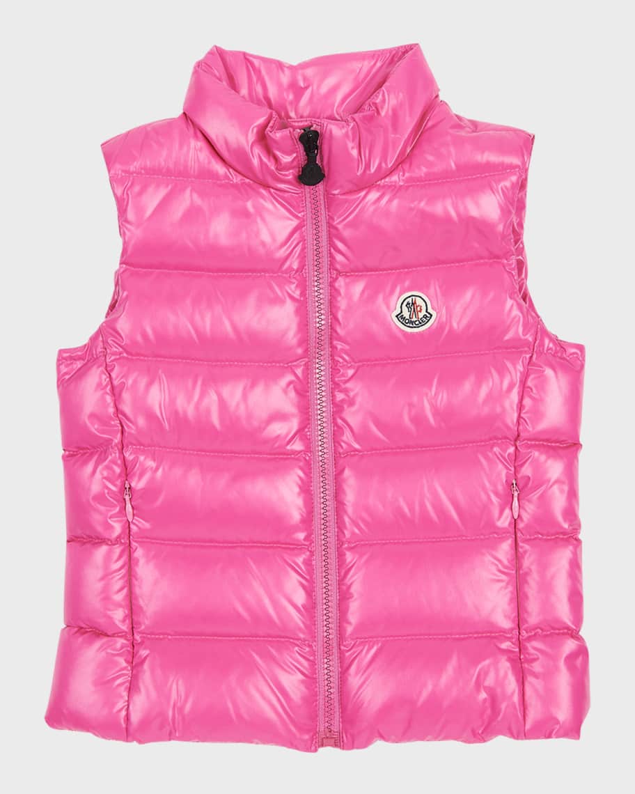Moncler Girl's Ghany Puffer Vest, Size 4-6 Neiman Marcus
