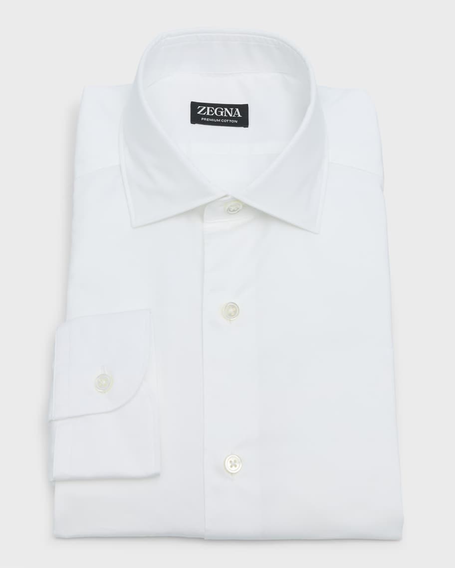 ZEGNA White Placket Sweatshirt