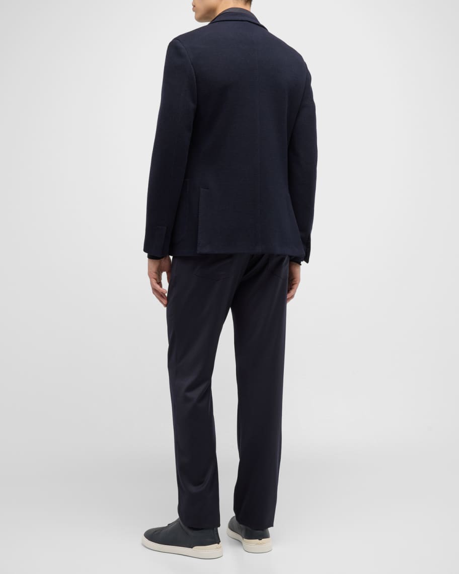 Image 3 of 6: Men's High-Performance Jersey Sport Coat with Suede Bib