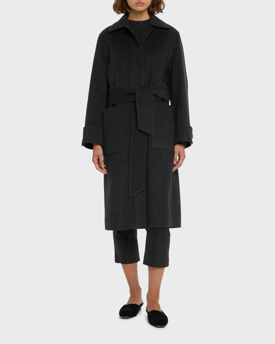 Vince Fine Wool-Blend Lined Overcoat | Neiman Marcus