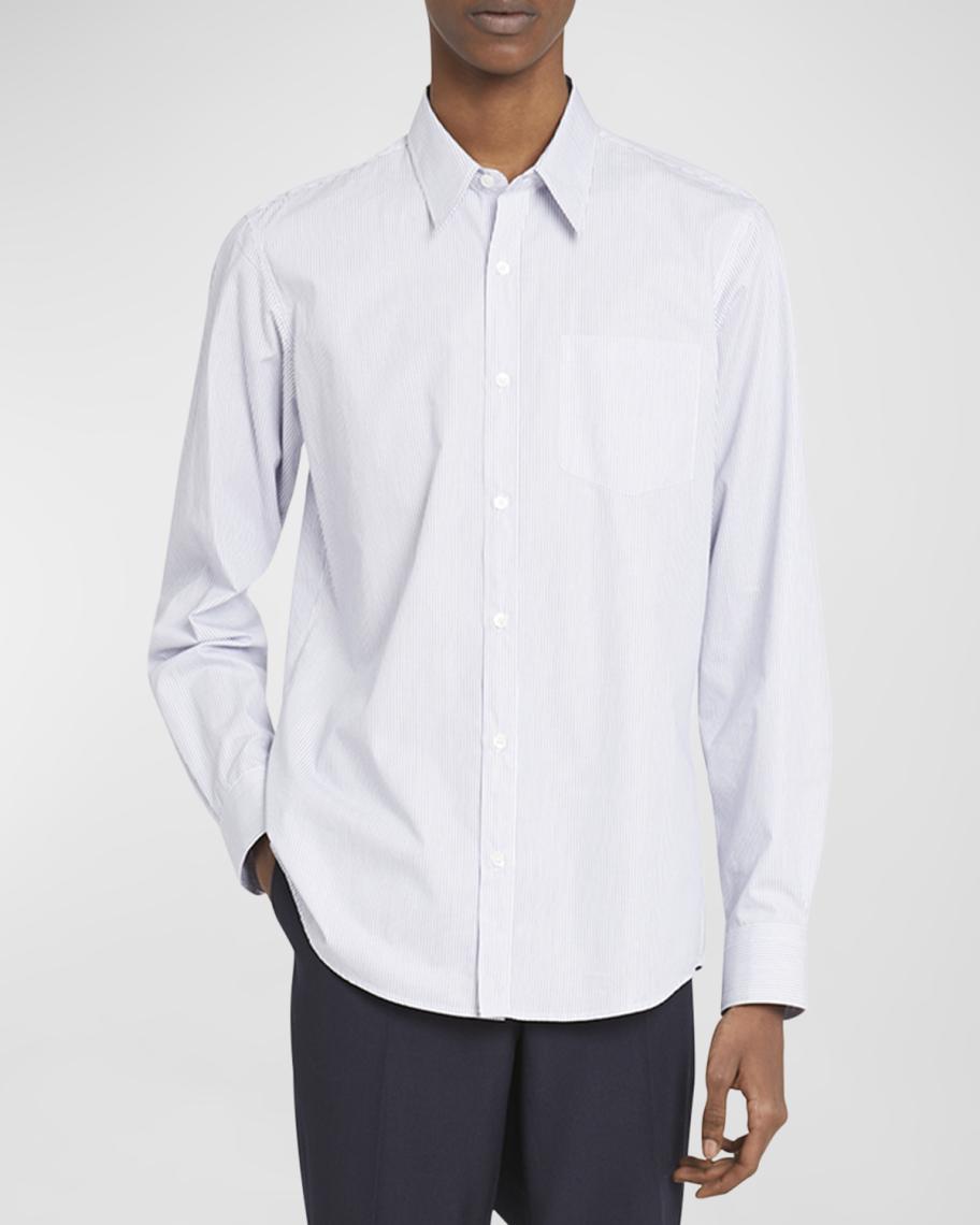 Dries Van Noten Men's Corbino Striped Sport Shirt | Neiman Marcus
