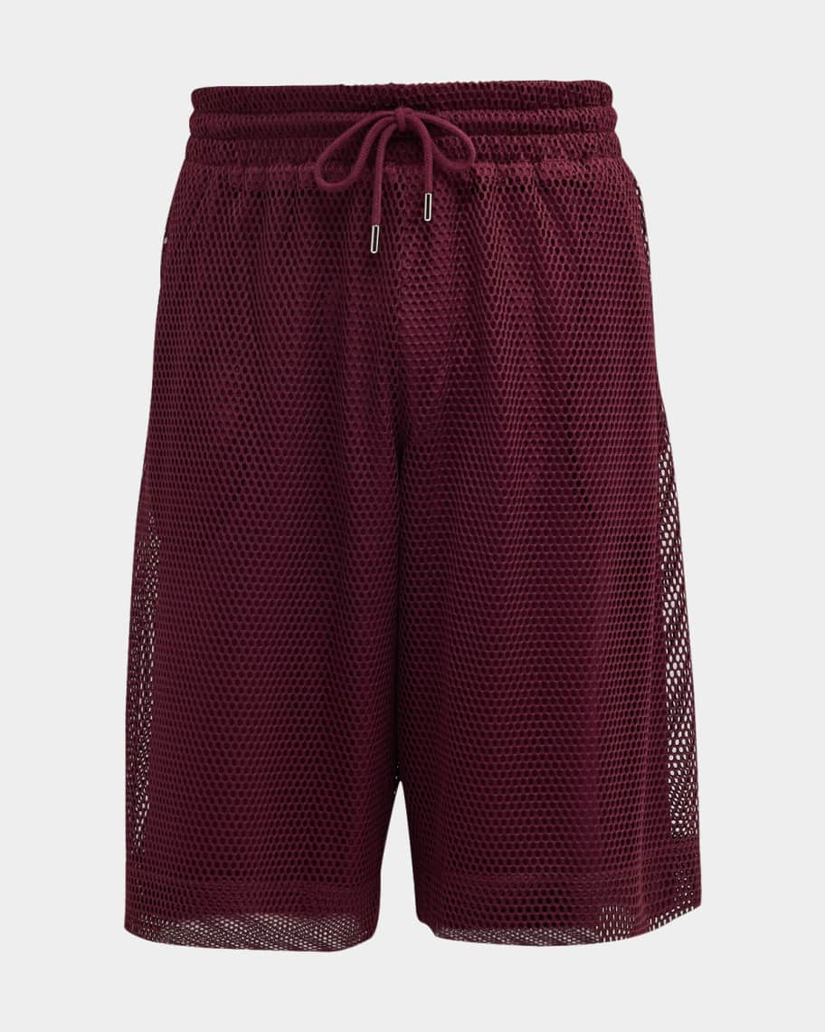 Dries Van Noten Men's Hemen Mesh Shorts | Neiman Marcus