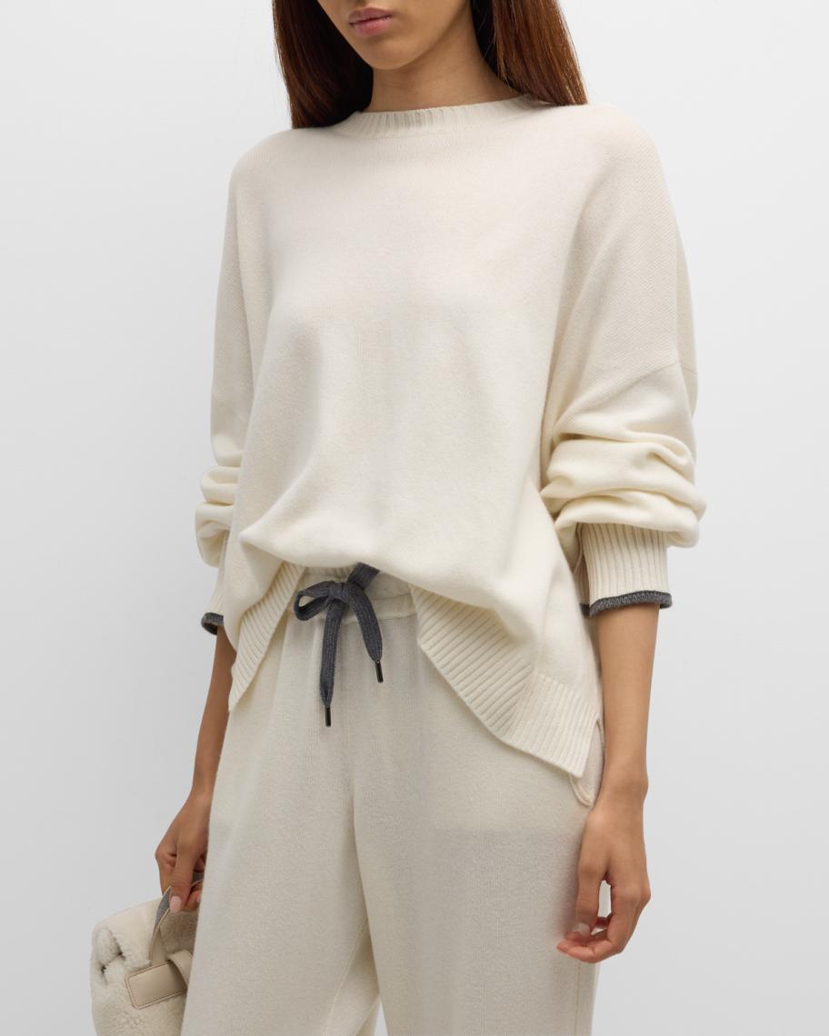 Cardigan Brunello Cucinelli En Cachemire Avec Perles - Taille M - Gris - Neuf Sans étiquettes
