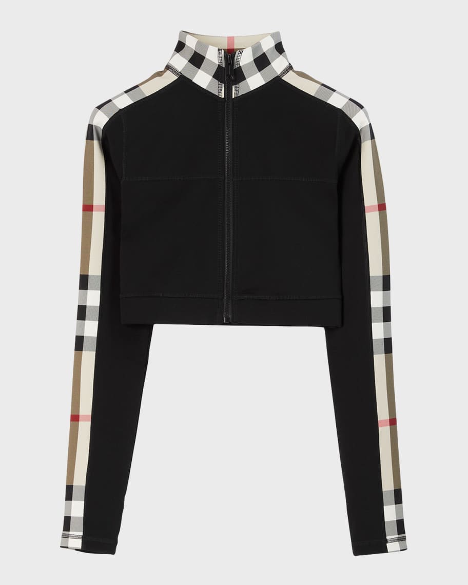 Burberry Cynthia Check Zip-Up Jacket | Neiman Marcus