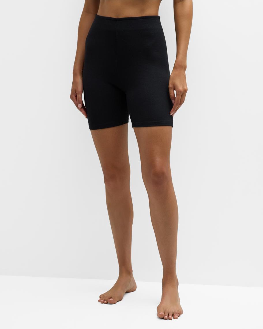 Skin Nancie Ribbed Cotton-Modal Shorts | Neiman Marcus