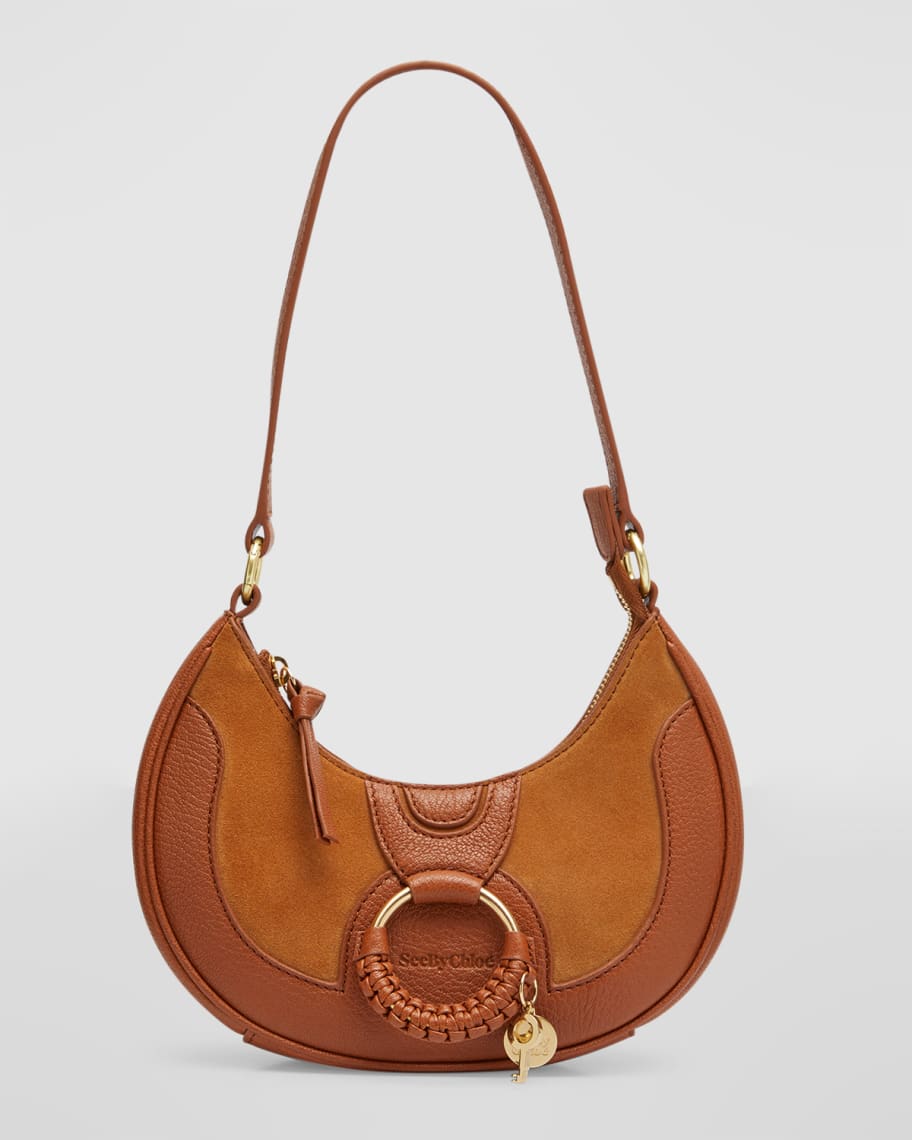 See by Chloe Hana Half Moon Suede Leather Shoulder Bag Neiman
