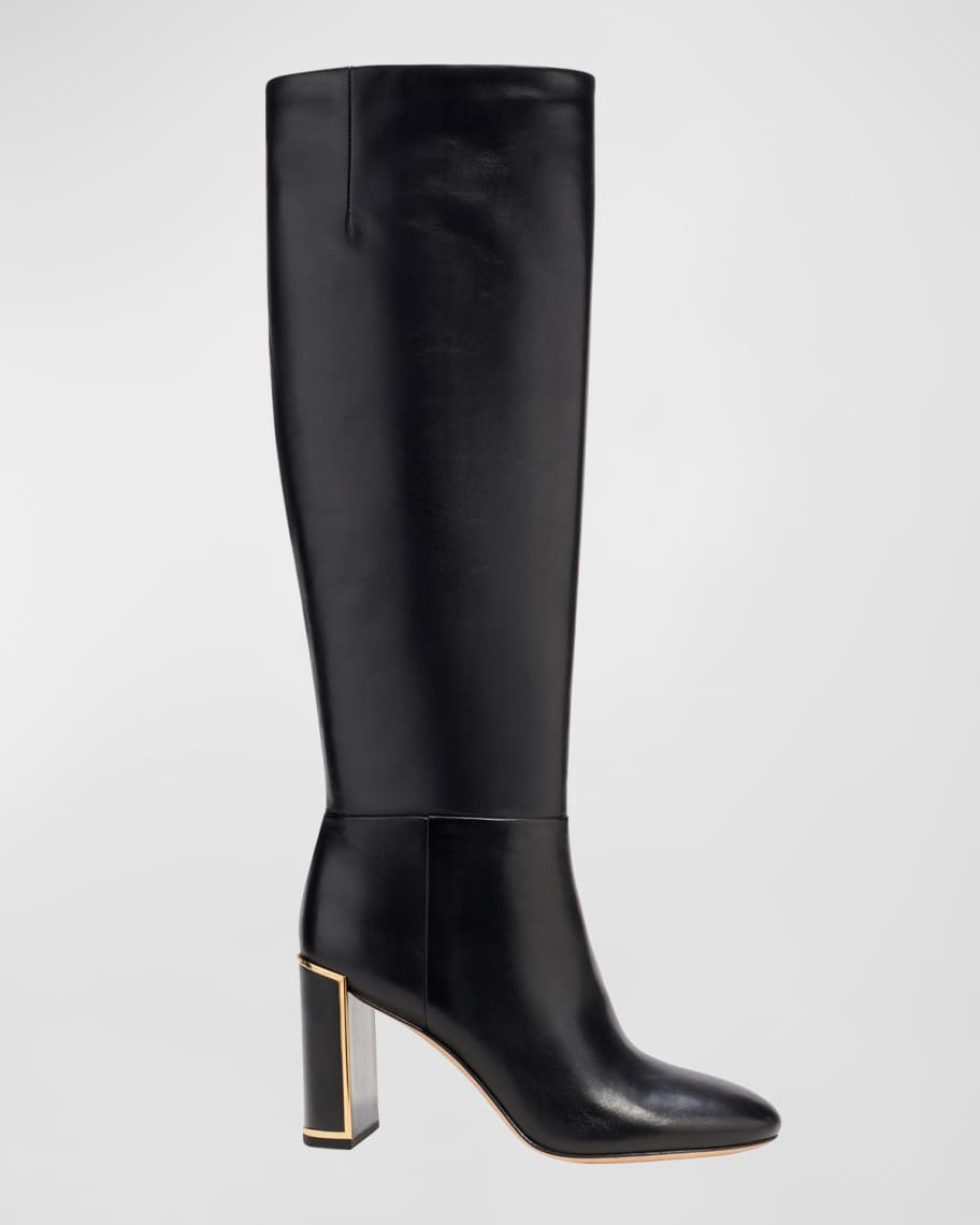 kate spade new york merritt leather heeled knee boots | Neiman Marcus
