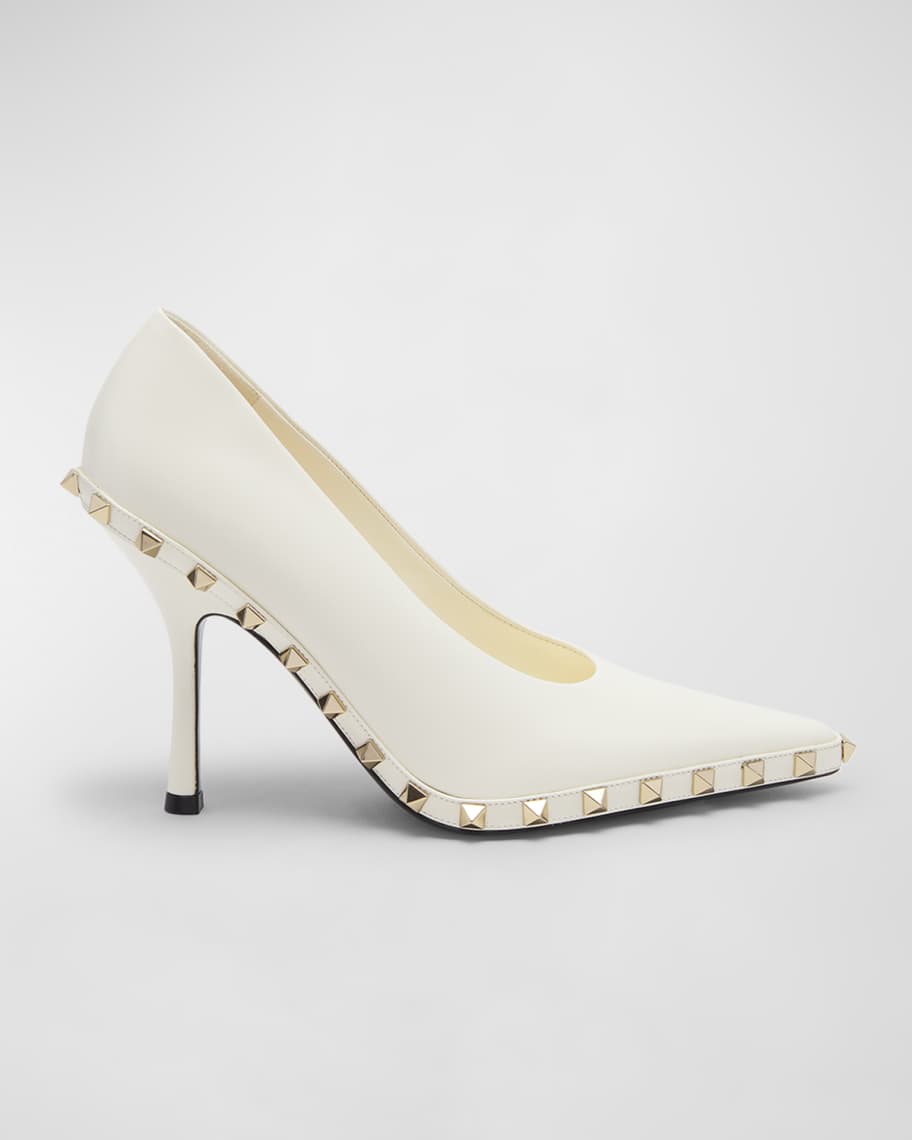 Valentino Garavani Rockstud Leather Stiletto Pumps Neiman Marcus