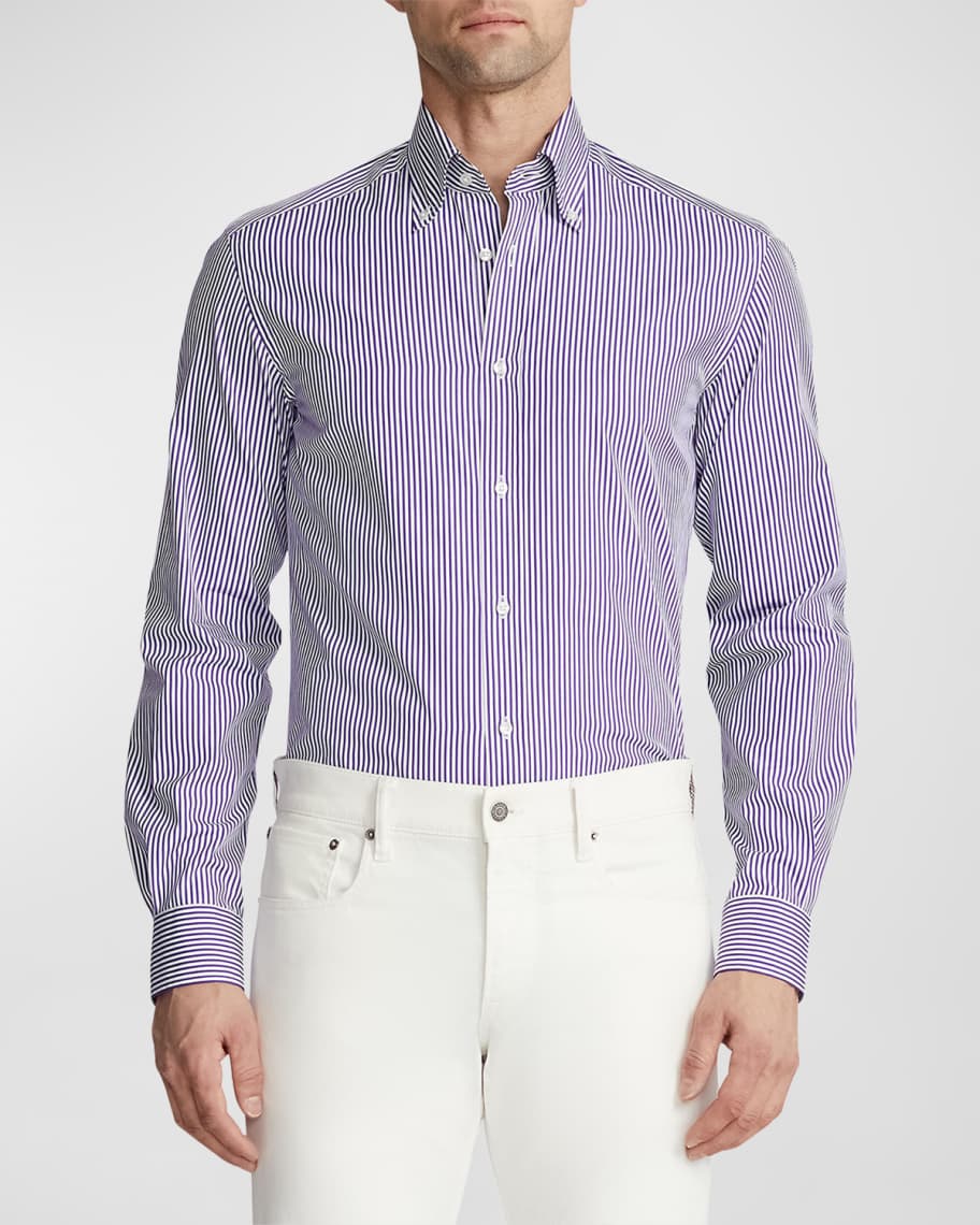 Ralph Lauren Purple Label Men's Bengal-Striped Poplin Sport Shirt ...