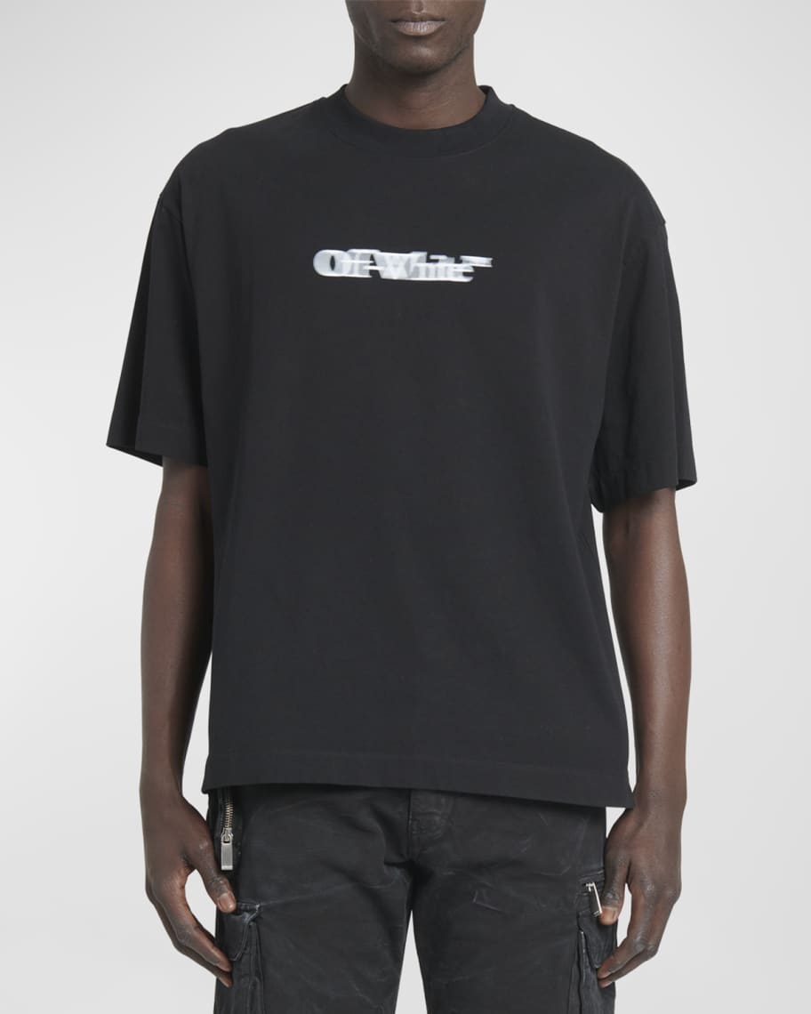 Off-White Men's Blurred Logo Skate T-Shirt | Neiman Marcus