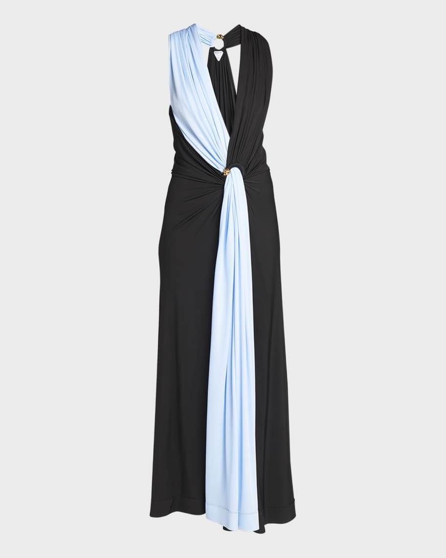ワンピース BOTTEGA VENETA Draped dress Bottega Veneta Lightweight Contrast Draped Jersey Dress