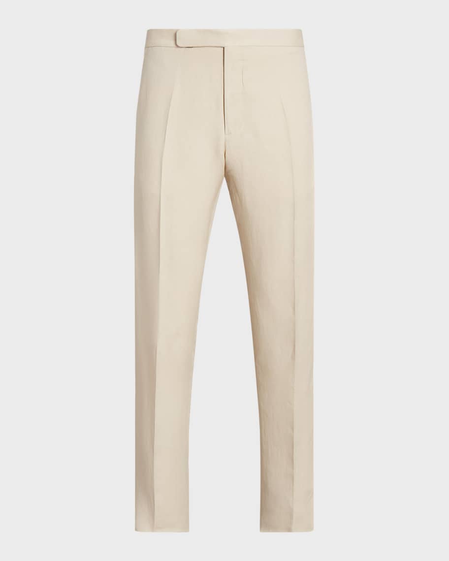 Ralph Lauren Purple Label Khaki Button-Tab Trousers