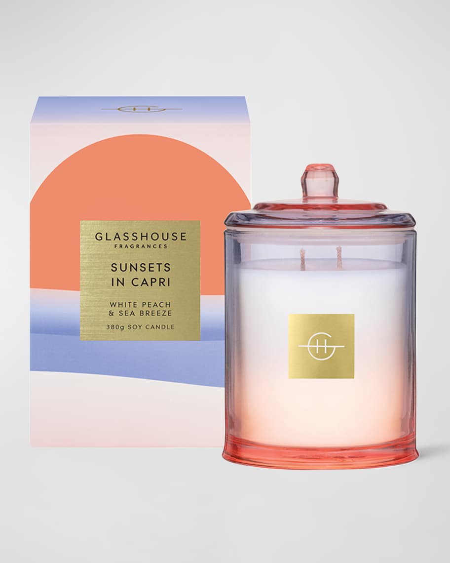 GLASSHOUSE FRAGRANCES Sunsets in Capri Triple Scented Candle, 380 g