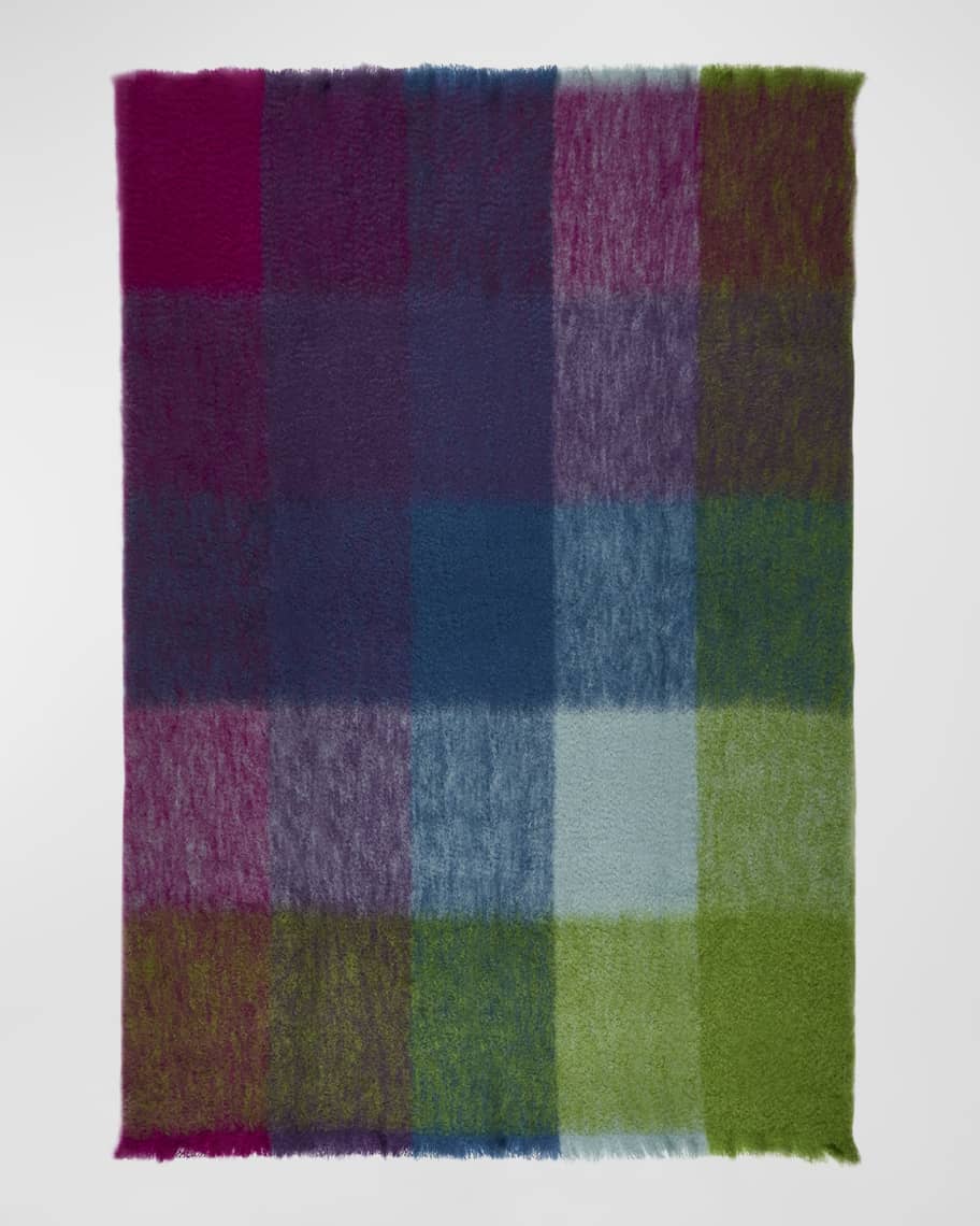 Mantas Ezcaray Ezcaray Mohair Cuadros Throw Blanket