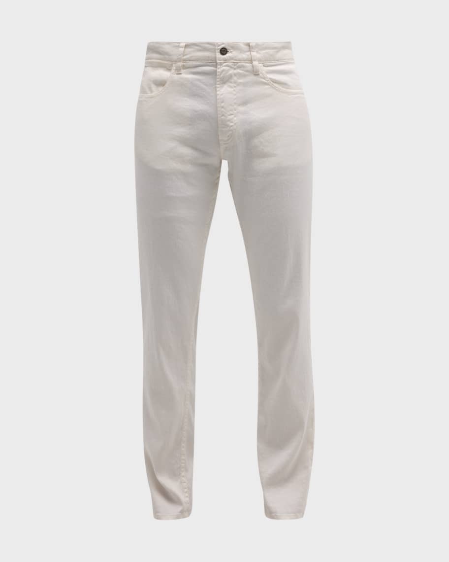 Image 2 of 6: Men's Linen-Cotton Slim Jeans
