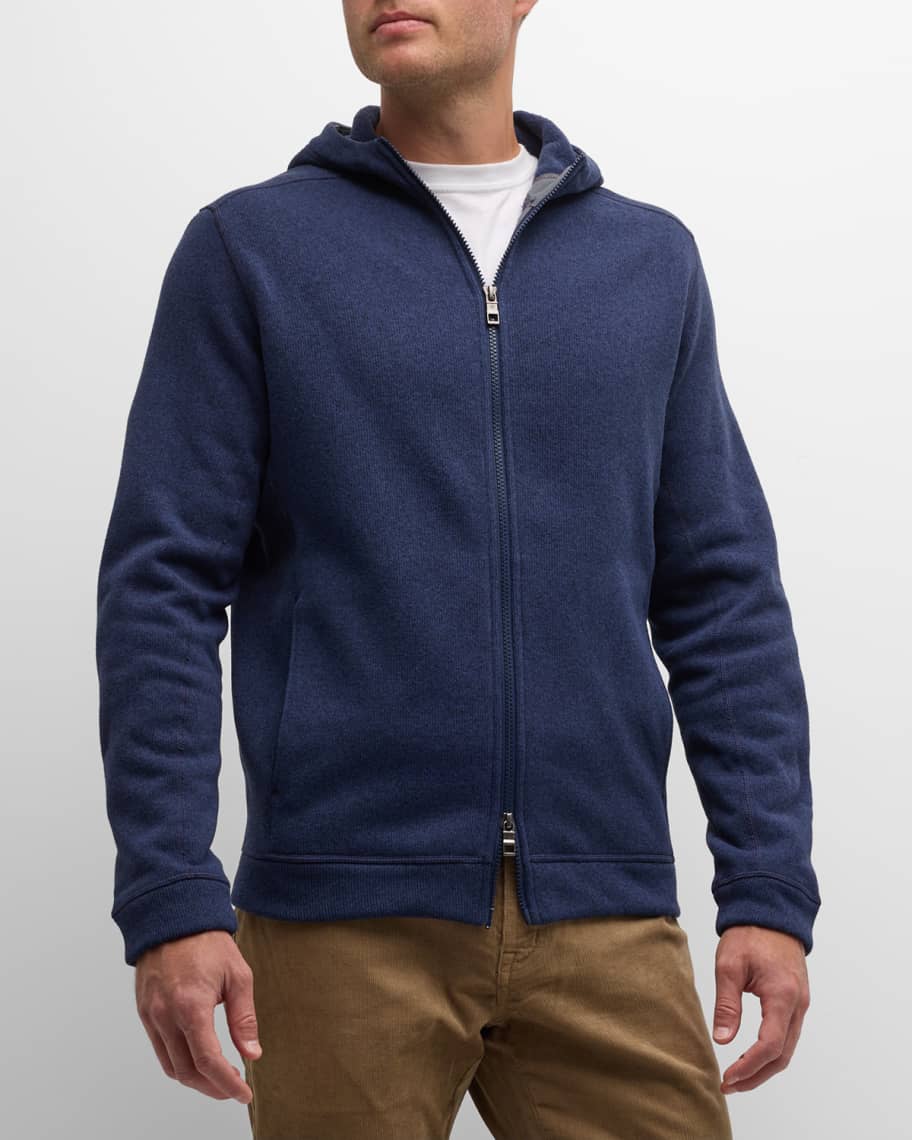 Peter Millar Men's Crown Fleece Full-Zip Hoodie | Neiman Marcus