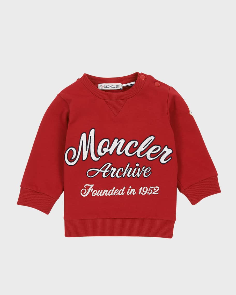 Moncler Boy s Vintage Logo Print Sweatshirt Size 12M 3 Neiman